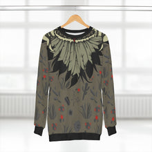 Load image into Gallery viewer, polyester blend all over print sweatshirt to match jordan 6 travis scott cactus jack olive cactus scene feathered v1