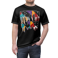 Load image into Gallery viewer, jordan 9 dream it do it sneaker match drippin sauce on black cut sew polyester shirt
