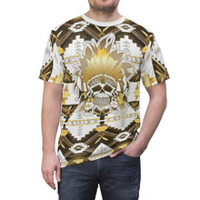 Load image into Gallery viewer, Shirt to Match Jordan 6 Pinnacle Metallic Gold Sneaker Colorway Beacon Print T-Shirt