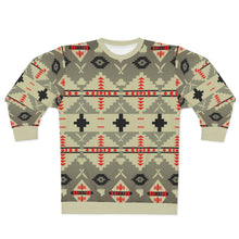 Load image into Gallery viewer, polyester blend all over print sweatshirt to match jordan 6 travis scott cactus jack olive beacon print v2