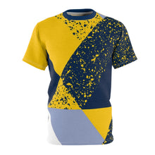 Load image into Gallery viewer, mens jordan 5 michigan yellow amarillo sneaker match colorblock cut sew t shirt