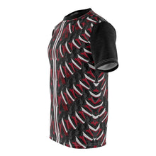 Load image into Gallery viewer, Shirt to Match Jordan 1 BReD Patent 2021 Sneaker Colorway BReDed T-Shirt
