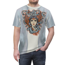 Load image into Gallery viewer, yeezy boost 700 inertia all over print sneaker match t shirt yeezy boost inertia shirt yeezy 700 inertia t shirt cut sew medusa v1