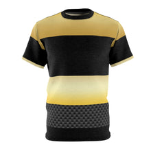 Load image into Gallery viewer, gold foamposite sneakermatch tshirt color block cut sew