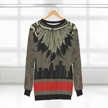 Load image into Gallery viewer, polyester blend all over print sweatshirt to match jordan 6 travis scott cactus jack olive cactus scene feathered v2