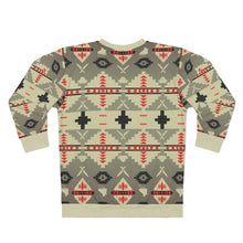 Load image into Gallery viewer, polyester blend all over print sweatshirt to match jordan 6 travis scott cactus jack olive beacon print v2