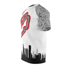 Load image into Gallery viewer, Shirt To Match Jordan 4 OG ’89 White Cement Sneaker Colorway Skyline T-Shirt