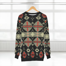 Load image into Gallery viewer, polyester blend all over print sweatshirt to match jordan 6 travis scott cactus jack olive beacon print v1