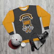 Load image into Gallery viewer, polyester blend all over print sweatshirt to match jordan 14 reverse ferrari the daze
