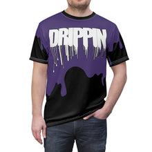 Load image into Gallery viewer, jordan 13 purple white drippin cut sew shirt