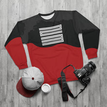Load image into Gallery viewer, polyester blend all over print sweatshirt to match jordan 11 bred 2019 match aj11 bred