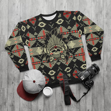 Load image into Gallery viewer, polyester blend all over print sweatshirt to match jordan 6 travis scott cactus jack olive beacon sole chief print v1