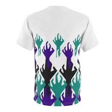 Load image into Gallery viewer, world war kickz jordan 5 grape all over print t shirt by gourmetkickz