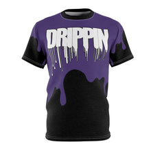 Load image into Gallery viewer, jordan 13 purple white drippin cut sew shirt