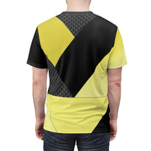 Load image into Gallery viewer, custom electrolime foamposite sneakermatch t shirt cut sew colorblock