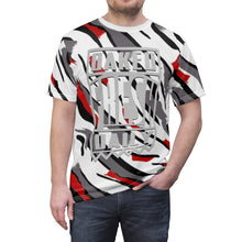 Load image into Gallery viewer, shirt to match jordan 8 reflections of a champion macro midsole pattern baked fresh daily cut sew