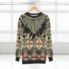 Load image into Gallery viewer, polyester blend all over print sweatshirt to match jordan 6 travis scott cactus jack olive beacon feathered v1