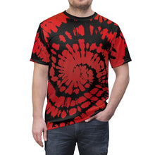 Load image into Gallery viewer, habanero red foamposite sneakermatch shirt tie dye print cut sew