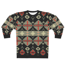 Load image into Gallery viewer, polyester blend all over print sweatshirt to match jordan 6 travis scott cactus jack olive beacon print v1