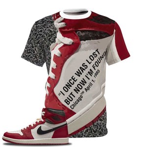 Shirt to Match Jordan 1 "Lost and Found" aka "Chicago" The Amazing Shirt