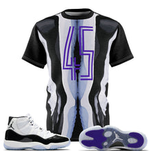 Load image into Gallery viewer, Shirt to Match Jordan 11 Retro Concord 2018 Sneaker Colorway  "The 45" V2 T-Shirt