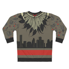 Load image into Gallery viewer, polyester blend all over print sweatshirt to match jordan 6 travis scott cactus jack olive cactus scene feathered v2