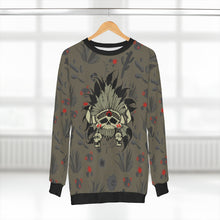 Load image into Gallery viewer, polyester blend all over print sweatshirt to match jordan 6 travis scott cactus jack olive cactus scene sole chief v1