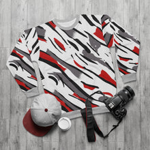 Load image into Gallery viewer, polyester blend all over print sweatshirt to match jordan 8 reflections of a champion midsole print