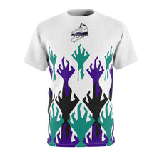 Load image into Gallery viewer, world war kickz jordan 5 grape all over print t shirt by gourmetkickz