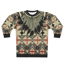 Load image into Gallery viewer, polyester blend all over print sweatshirt to match jordan 6 travis scott cactus jack olive beacon feathered v1