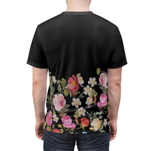Load image into Gallery viewer, custom no logo foamposite floral all over print sneaker match shirt floral foamposite shirt floral foam t shirt now serving 1 2 bouq
