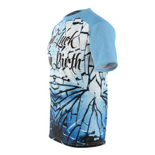 Load image into Gallery viewer, Shirt to Match Blue Mirror Foamposite Sneaker Colorway Bad Luck V4 T-Shirt