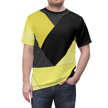 Load image into Gallery viewer, custom electrolime foamposite sneakermatch t shirt cut sew colorblock