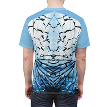 Load image into Gallery viewer, Shirt to Match Blue Mirror Foamposite Sneaker Colorway Bad Luck V4 T-Shirt