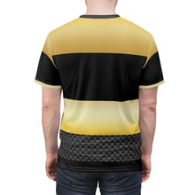 Load image into Gallery viewer, gold foamposite sneakermatch tshirt color block cut sew
