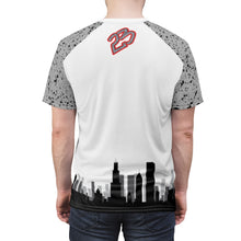 Load image into Gallery viewer, Shirt To Match Jordan 4 OG ’89 White Cement Sneaker Colorway Skyline T-Shirt