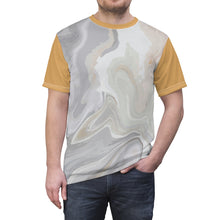 Load image into Gallery viewer, yeezy boost 350 v2 sesame marble print sneakermatch t shirt v1 cut sew