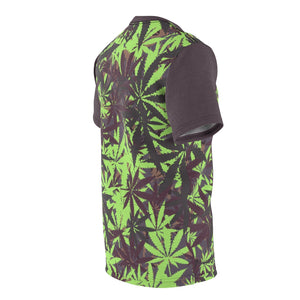 yeezy boost 700 mauve 420 marijuana cannabis pattern t shirt cut sew