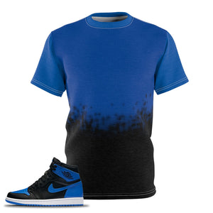 Shirt to Match AJ1 Royal Sneaker Colorway  "Faded" All Over Print T-Shirt