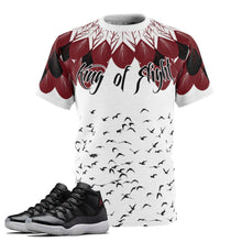 Load image into Gallery viewer, Shirt to Match Jordan 11 72-10 Sneaker Colorway King of Flight T-Shirt