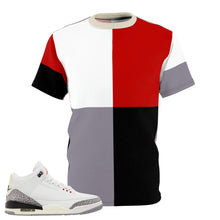 Load image into Gallery viewer, Colorblocked Shirt to Match Jordan 3 White Cement “Reimagined”