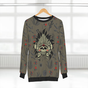 polyester blend all over print sweatshirt to match jordan 6 travis scott cactus jack olive cactus scene sole chief v1