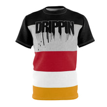 Load image into Gallery viewer, mens colorblock drippin t shirt for jordan 7 reflections of a champion aj7 sneaker match cut sew t shirt