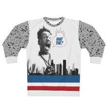 Load image into Gallery viewer, polyester sweatshirt to match jordan 4 retro what the skyline and cement throwback style by chef